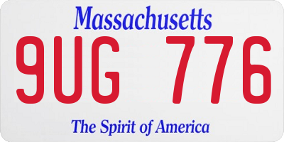 MA license plate 9UG776