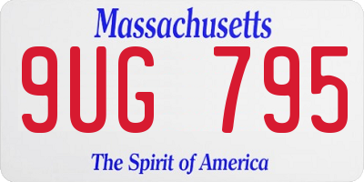MA license plate 9UG795