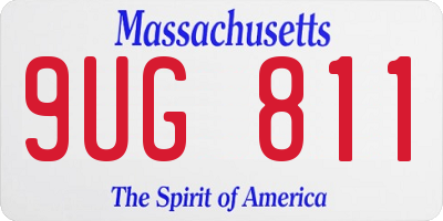 MA license plate 9UG811