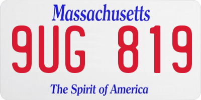 MA license plate 9UG819