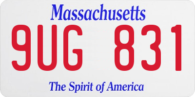 MA license plate 9UG831