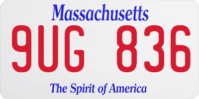 MA license plate 9UG836