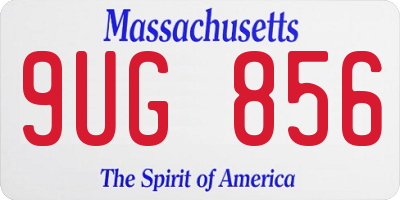 MA license plate 9UG856