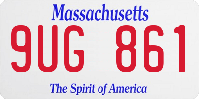 MA license plate 9UG861