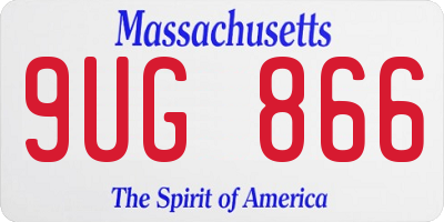 MA license plate 9UG866
