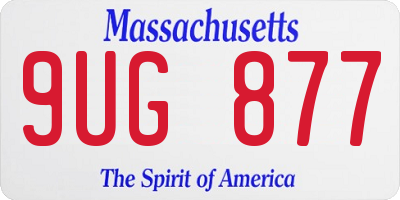 MA license plate 9UG877