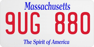 MA license plate 9UG880