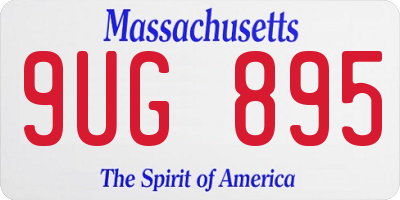 MA license plate 9UG895