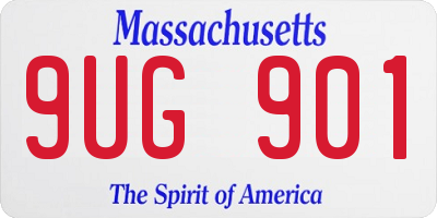 MA license plate 9UG901