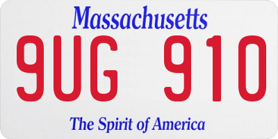 MA license plate 9UG910