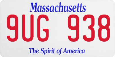 MA license plate 9UG938