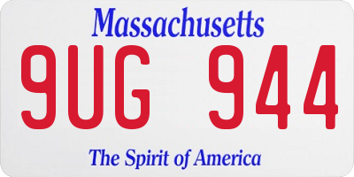 MA license plate 9UG944