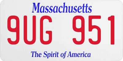 MA license plate 9UG951