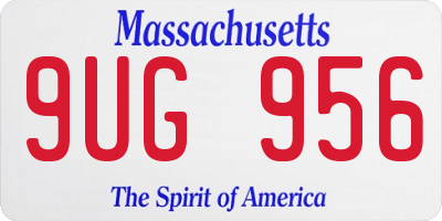 MA license plate 9UG956