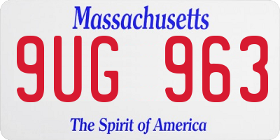 MA license plate 9UG963