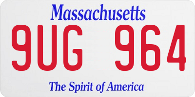 MA license plate 9UG964