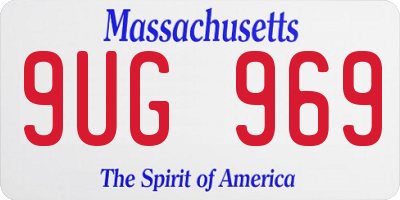 MA license plate 9UG969