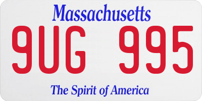 MA license plate 9UG995