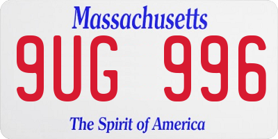 MA license plate 9UG996