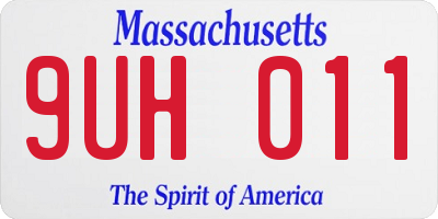 MA license plate 9UH011