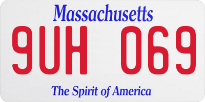 MA license plate 9UH069
