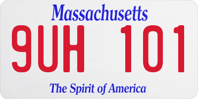 MA license plate 9UH101