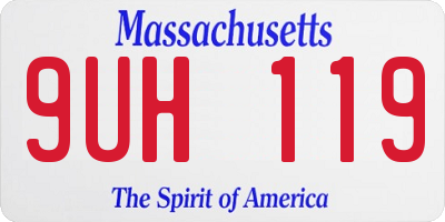MA license plate 9UH119