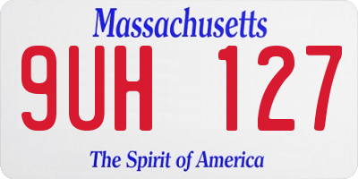 MA license plate 9UH127