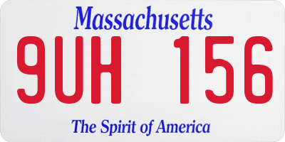 MA license plate 9UH156