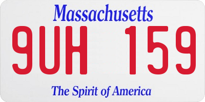 MA license plate 9UH159