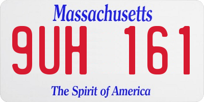MA license plate 9UH161