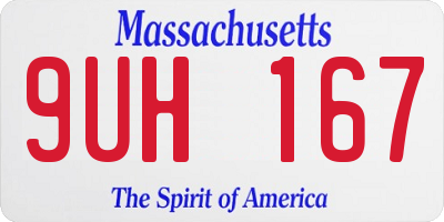 MA license plate 9UH167