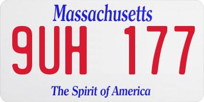 MA license plate 9UH177