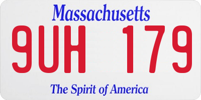 MA license plate 9UH179