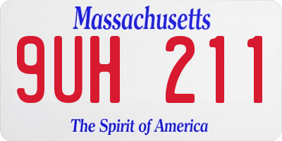 MA license plate 9UH211