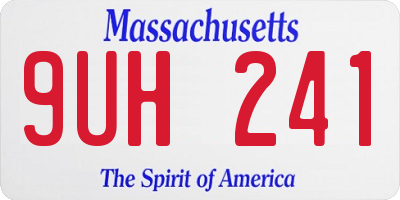 MA license plate 9UH241