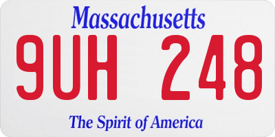 MA license plate 9UH248