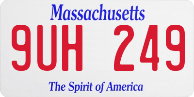MA license plate 9UH249