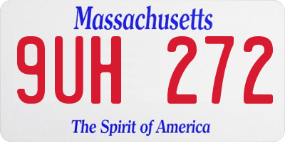 MA license plate 9UH272