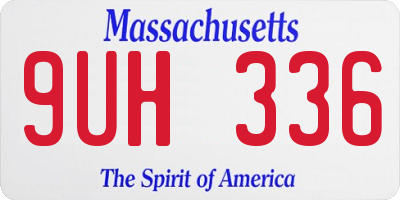 MA license plate 9UH336