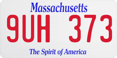 MA license plate 9UH373