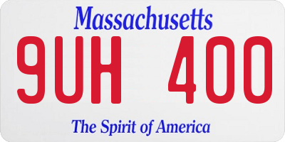 MA license plate 9UH400