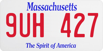 MA license plate 9UH427
