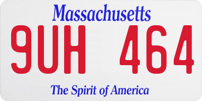 MA license plate 9UH464