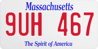 MA license plate 9UH467
