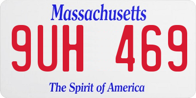 MA license plate 9UH469