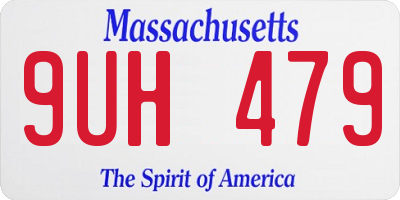 MA license plate 9UH479