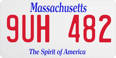 MA license plate 9UH482