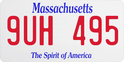 MA license plate 9UH495