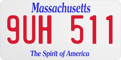 MA license plate 9UH511